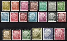 1954-1961 German Federal Republic, Germany (Mi. 177 x - 196 x, Full Set, CV $340)