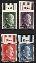 1942 Third Reich, Germany (Mi. 799 A - 802 A, Full Set, Margins, Plate Numbers, CV $30, MNH)