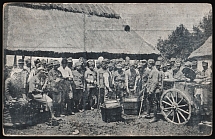 1919 'The Shock Battalion is having Lunch', Burkaniv, Ukraine, Ukrainian Galician Army (УГА), Postcard