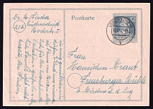 1947 19 (June) 12pf Allied Zone of Occupation, Postcard from Lodenscheid to Freusburger, Germany, Lodenscheid Postmark