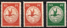1912 German Empire, Germany, Airmail (Mi. I - III, Full Set, CV $90)