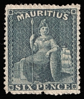 1862 6p Mauritius, British Colonies (SG 54, CV $60)