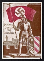 'Reich Party Day in Nuremberg ', Swastika, Germany Propaganda, Postcard, Mint