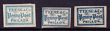 Teese & Co Penny Post Philad'a, United States Locals & Carriers (Old Reprints and Forgeries)