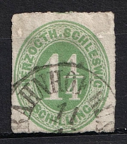 1864 1 1/4s Schlezwig, German States, Germany (Mi. 4, Canceled, CV $30)