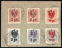 1919 Polish Occupation of Ukraine, Poland on piece (Holoby - Vinnytsia Postmarks)