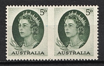 5d Australia, British Colonies, Pair (MISSED Perforation, Print Error, MNH)