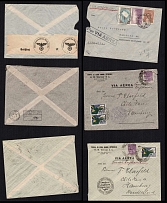 Germany, 'Condor Zeppelin Lufthanza', Airmail Commercial Covers from Argentina and Brazil to Hamburg
