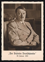 1933 'The Liberator of Germany', Propaganda Postcard, Third Reich Nazi Germany