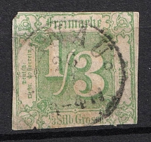 1863 1/3sgr Thurn and Taxis, German States, Germany (Mi. 27, Canceled, CV $220)