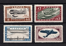 1933 Latvia Airmail (Mi. 228A-231A, Full Set, CV $300)
