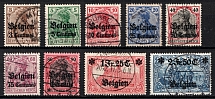 1914-18 Belgium, German Occupation, Germany (Mi. 1 - 9, Full Set, Canceled, CV $50)