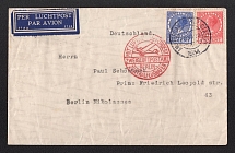 1934 (9 Jul) Netherlands Airmail cover from Amsterdam to Berlin (Germany) with the red airmail of Berlin handstamp
