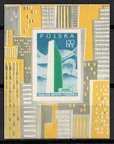 1957 Republic of Poland, Souvenir Sheet (Fi. Bl 19, Mi. Bl 20, CV $30, MNH)
