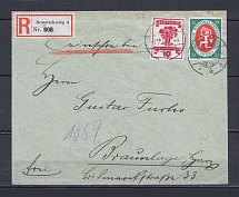 1919 Germany registered cover to Braunschweig