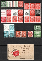 1926-39 Weimar Republic, Third Reich, Germany, Collection (Coupon, Tete-Beche, Gutter, Se-tenants)