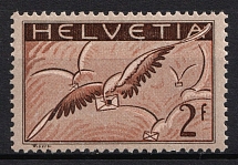 1930 2f Switzerland, Airmail (Mi. 245 x, Full Set, CV $340)
