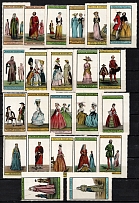 Germany, English Costumes, Stock of Rare Cinderellas, Non-postal Stamps, Labels, Advertising, Charity, Propaganda (#31)