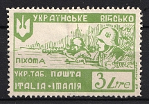 1947 3l Rimini, Dispalced Persons, Ukraine Camp Post
