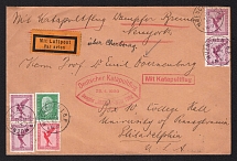 1930 (22 Apr) Germany, Airmail Catapult flight cover from Munich to Philadelphia (USA) with special handstamp for this flight