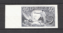 1921 RSFSR 40 Rub (Violet Grey Probe, Proof, CV $50)