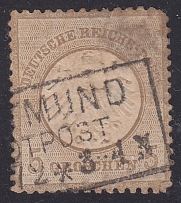 1872 Germany Empire 5cr Center Embossed (Canceled Postmark 