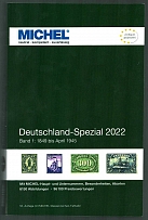2022 Germany Specialized Catalogue, Vol. 1: 1849 to April 1945, Michel, Germany