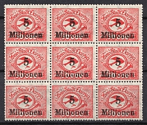 1923 5mln Danzig Gdansk, Germany, Airmail, Block (Mi. 180, CV $20)