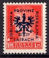 1944 1.75l Ljubljana, German Occupation, Germany (Mi. 12 b, Signed, CV $170, MNH)