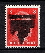 1945 8pf Schwarzenberg, Local Post, Germany (INVERTED Overprint, Print Error, Signed)