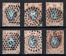 1858 10k Russian Empire, No Watermark, Perf. 12.25x12.5 (Sc. 8, Zv. 5, Canceled, CV $60)