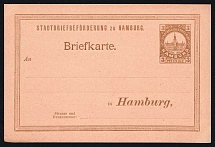 1888 Hamburg - Germany Local Post, Private City Mail, Postal Stationery, Mint