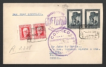 1933 (6 May) Spain, Graf Zeppelin airship airmail cover from Barcelona to Recife (Brazil), Flight to South America 'Friedrichshafen - Recife' (Sieger 203, CV $60)