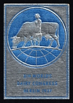 1937 Third Reich, Germany, 11th World's Dairy Congress in Berlin, Advertising Stamp, Non-Postal