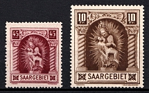 1925 Saar, Germany (Mi. 102 - 103, Full Set, CV $30)