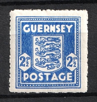 1941-44 2.5p Guernsey, German Occupation, Germany (Color Variety, Mi. 3 b, Signed, CV $1,300, MNH)