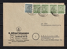 1946 Germany Soviet Russian Occupation Zone Leipzig cover CV 50 EUR