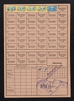 1942-51 Disability Insurance Receipt Card, Germany