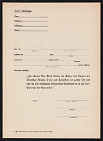 Oath Swearing In Document, WW2, Germany