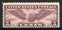 1930 5c Air Post Stamps, United States, USA (Scott C12, Full Set, CV $20, MNH)