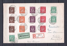 1923 Germany registere airmail cover with 3x 25pf - 80pf stamps CV 585 EUR