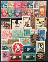 Europe, Stock of Cinderellas, Non-Postal Stamps, Labels, Advertising, Charity, Propaganda (#110B)