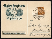 1937 Day of the Stamp posted in Leipzig