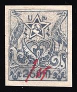 1923 1k with manuscript '1k' on 250r Armenia Revalued, Russia Civil War (IMPERFORATED, Signed)