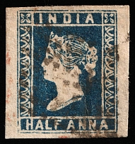 1854-55 1/2a  East India, British Colonies (SG 4, Canceled, CV $70)