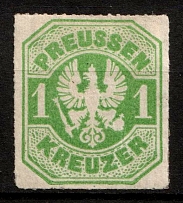 1867 1kr Prussia, German States, Germany (Mi. 22, Sc. 23, CV $40)