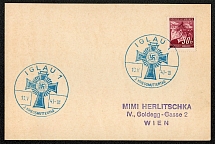 1941 Bohemia and Moravia Souvenir card franked with Scott No. 24 cancelled in Iglau