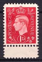 1d Anti-British Propaganda, King George VI, German Forgery (Mi. 4, Margin, CV $110)