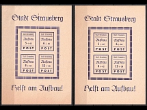 1946 Strausberg (Berlin), Germany Local Post, Souvenir Sheets (Mi. Bl. 1 I, 1 II, CV $140, MNH)