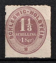 1865 Schleswig-Holstein and Lauenburg, German States, Germany (Mi. 10, Sc. 5, CV $80)